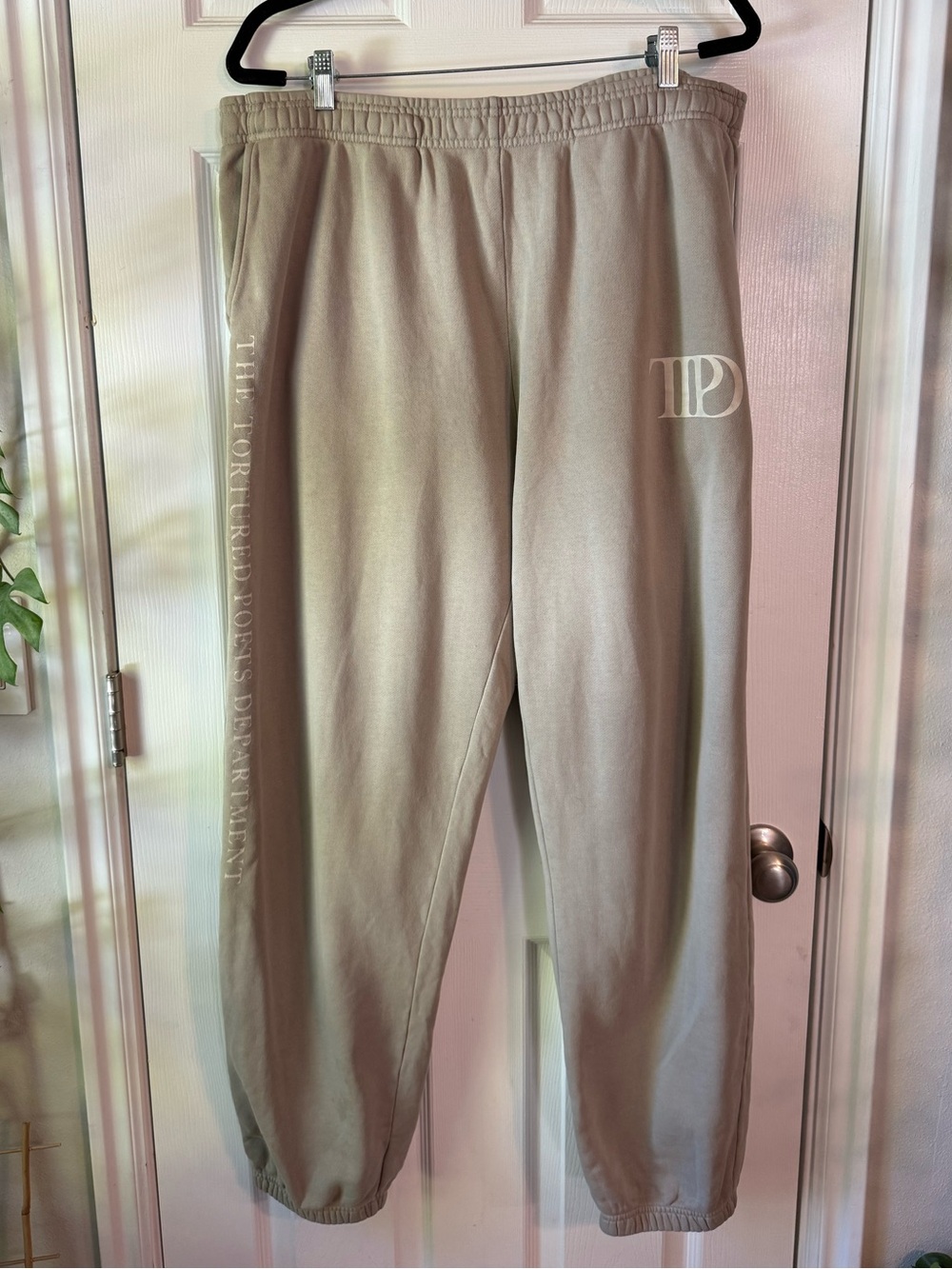 TTPD Taupe Sweatpants with White Logo